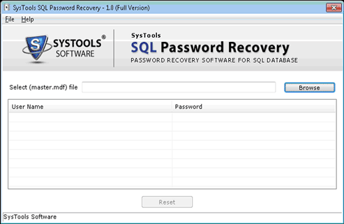 Install SQL Password Recovery