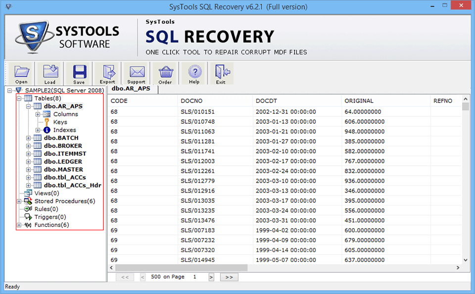 Preview of MDF/NDF File Data