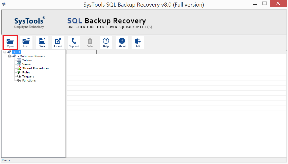 Load SQL .bak File