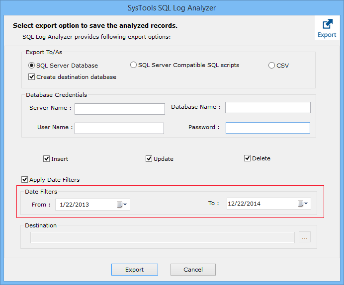 Filter the Data According Datewise